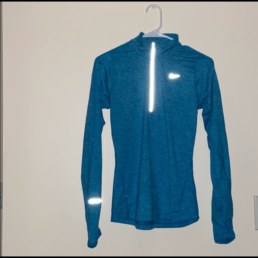 Blue Long Sleeve Nike athletic shirt
